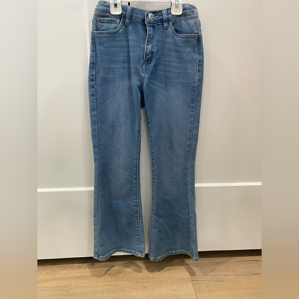 Levi's Girls High Rise Crop Flare Jeans in Light Blue